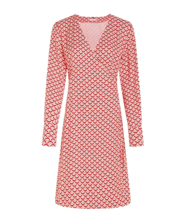 Long-Sleeved V-Neck Dress