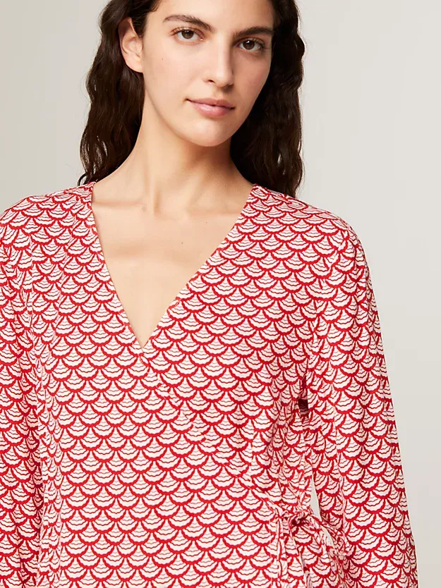Long-Sleeved V-Neck Dress