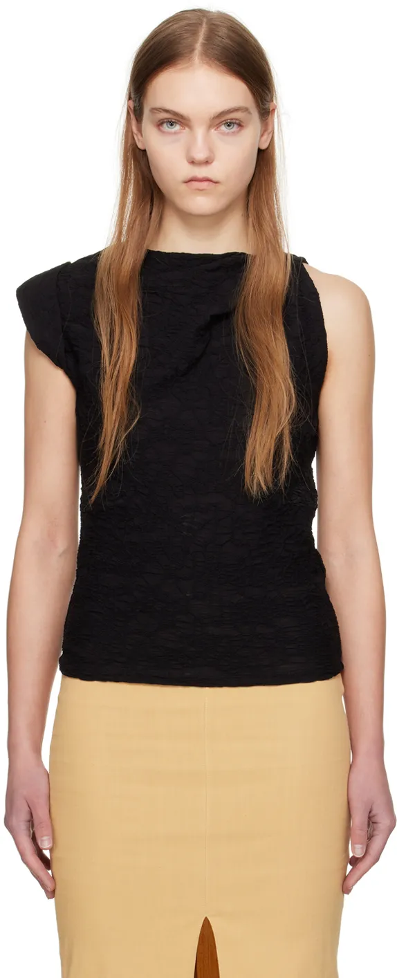 Isabel Marant Crinkled Asymmetric Jersey Top