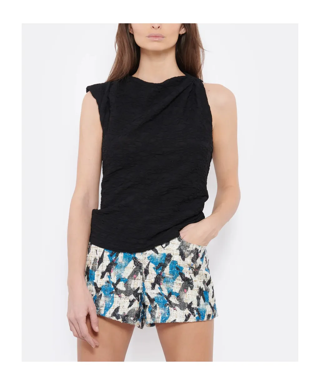 Isabel Marant Crinkled Asymmetric Jersey Top