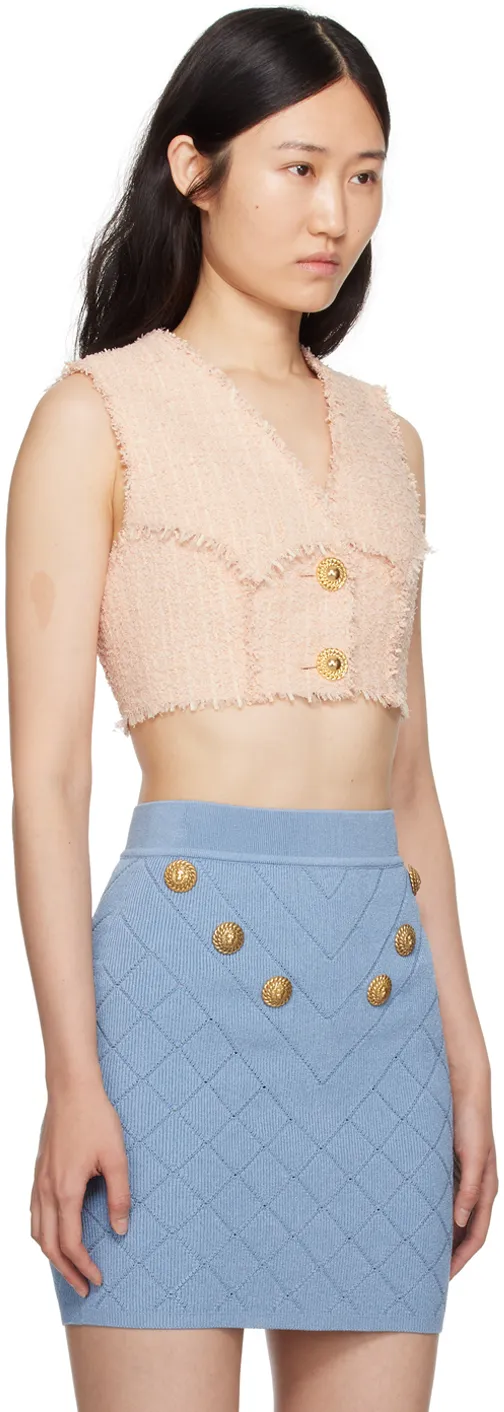 V-Neck Button Vest