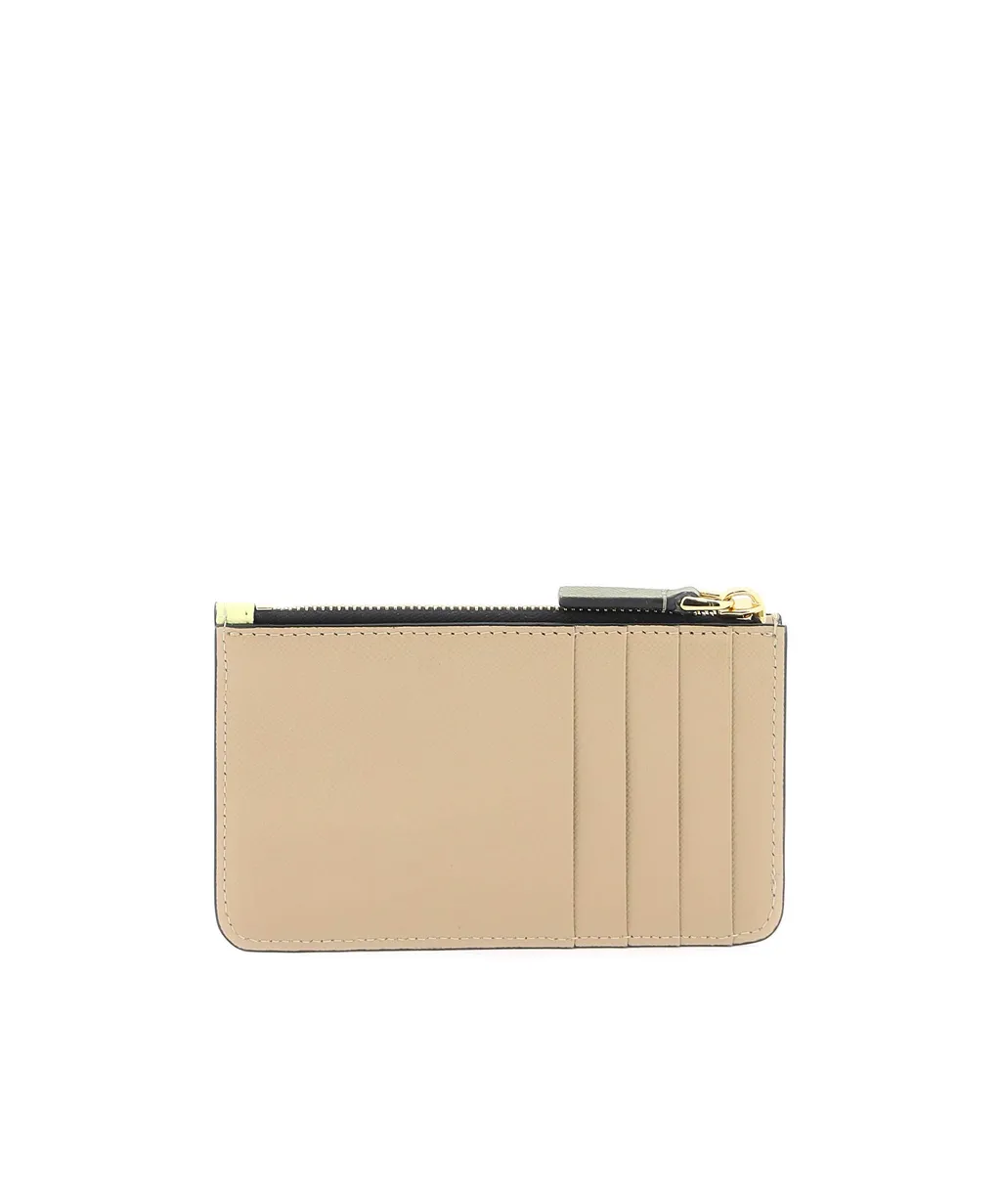 Marni Saffiano Logo Printed Card Case