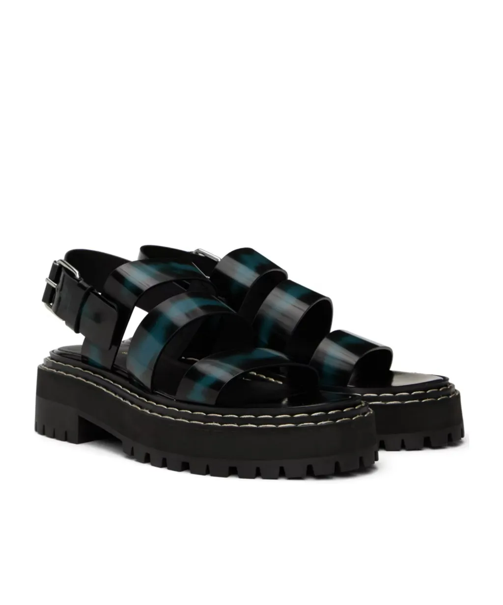 Lug Open Toe High Heeled Sandals