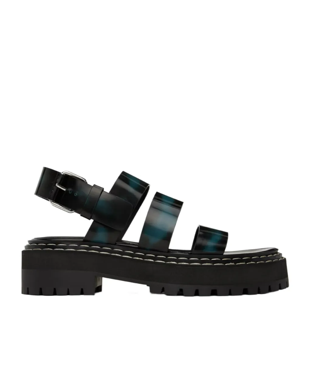 Lug Open Toe High Heeled Sandals