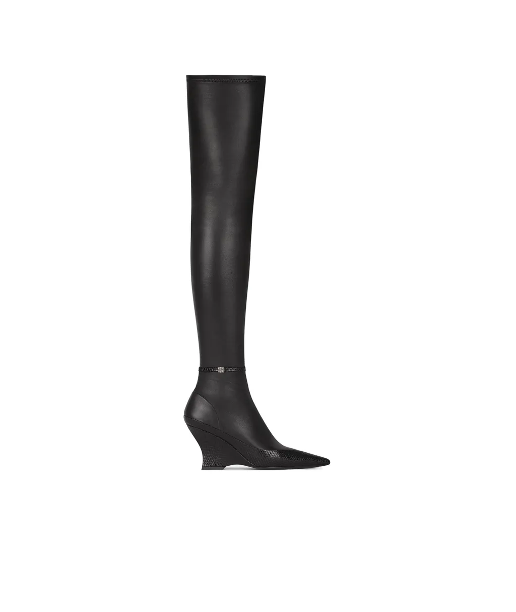 Raven Over-The-Knee Boots In Leather And Ayers