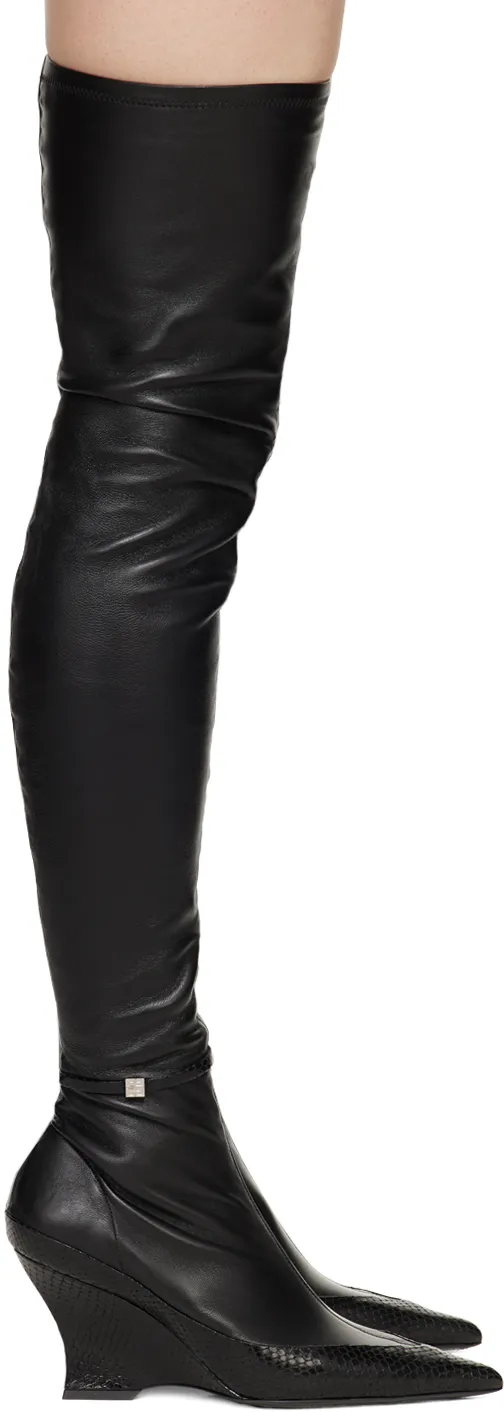 Raven Over-The-Knee Boots In Leather And Ayers