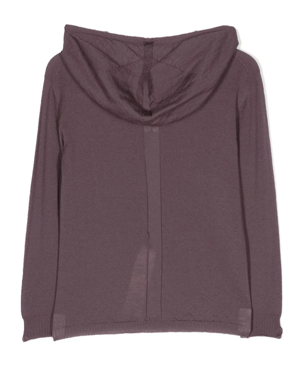Fine-Knit Virgin Wool Hoodie
