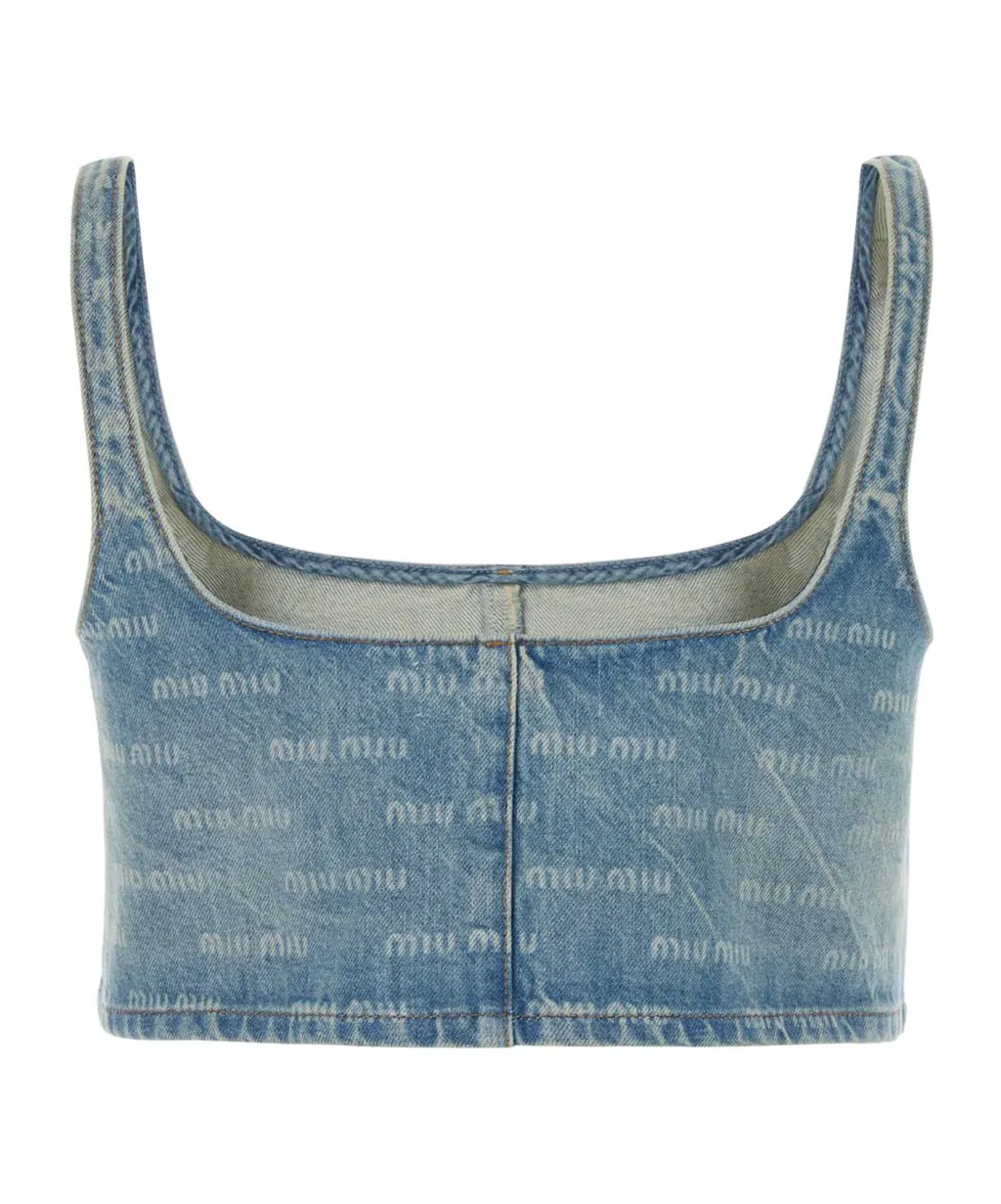 Miu Miu Sleeveless Cropped Top