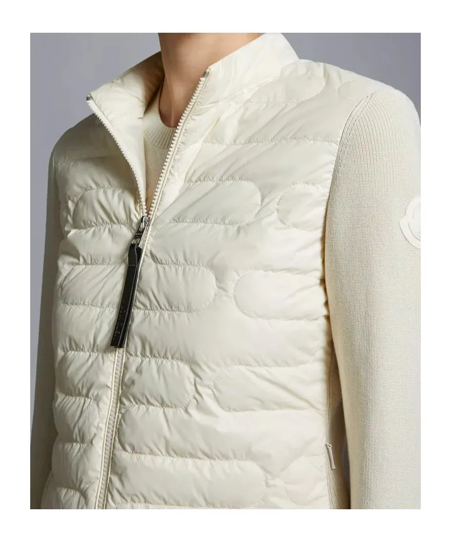 Moncler Quilted Zip-Up Cardigan