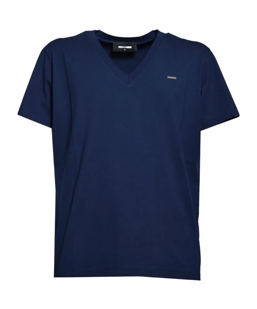 Dsquared2 Logo Plaque V-Neck T-Shirt