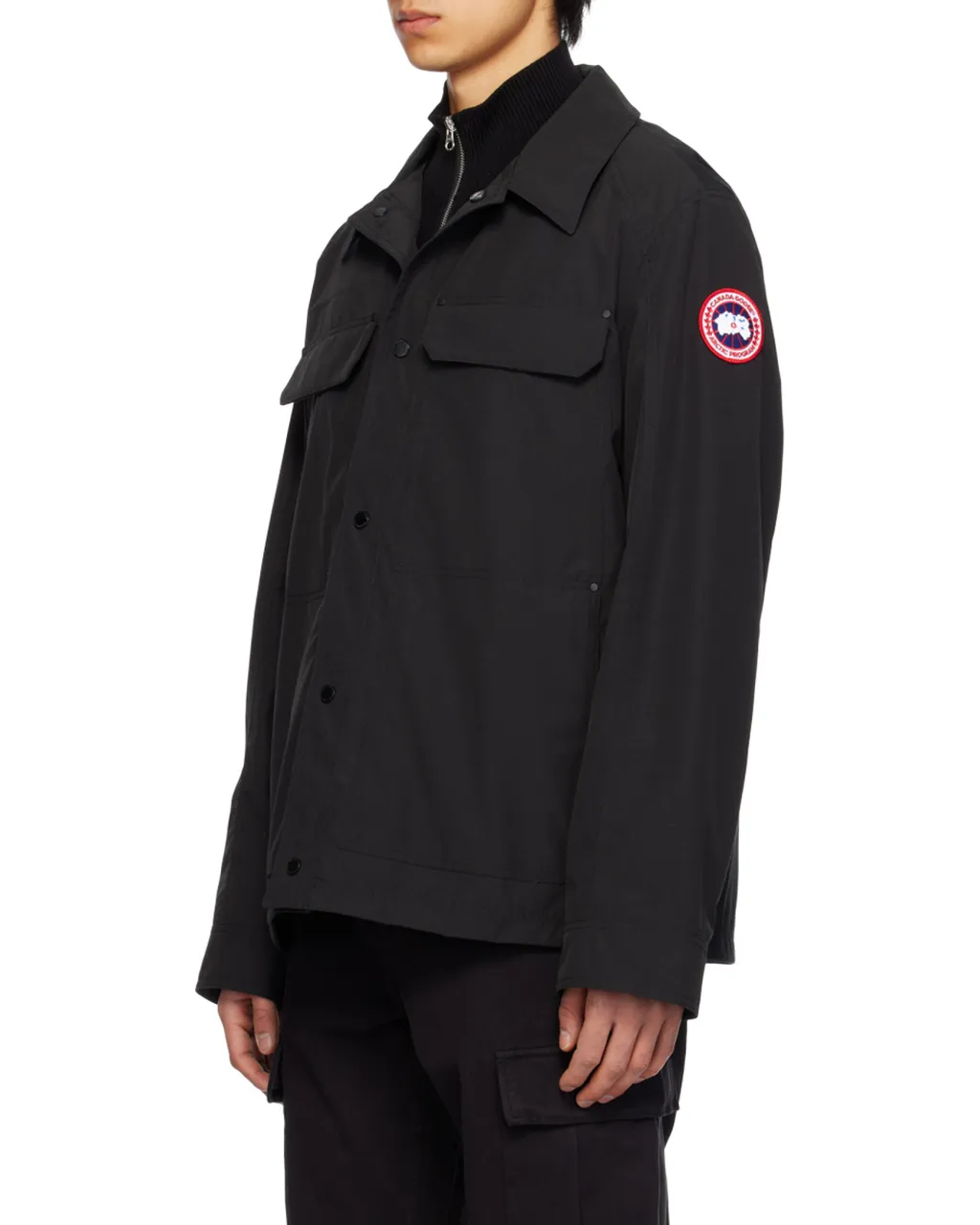 Canada Goose Burnaby Logo Patch Buttoned Jacket