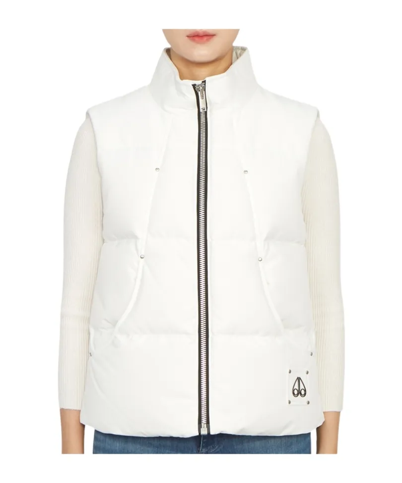 Down Vest With Standing Neck