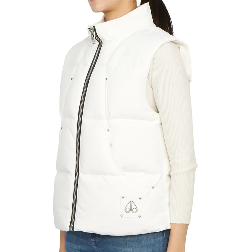Down Vest With Standing Neck