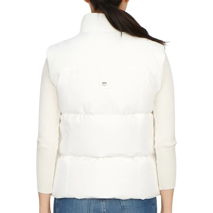 Down Vest With Standing Neck