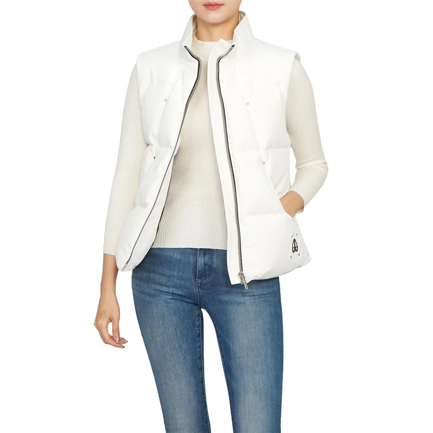 Down Vest With Standing Neck