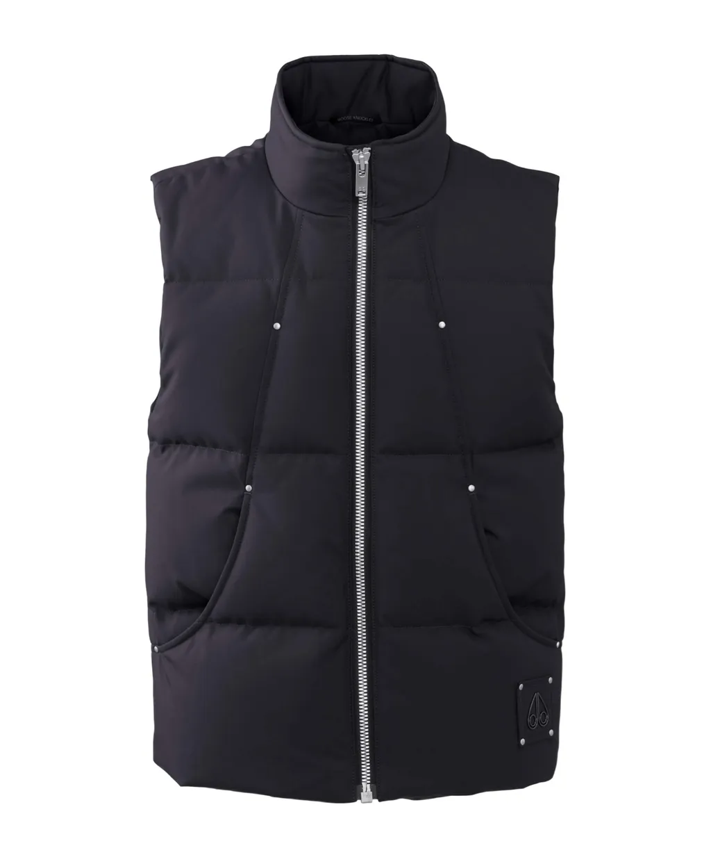 Down Vest With Standing Neck