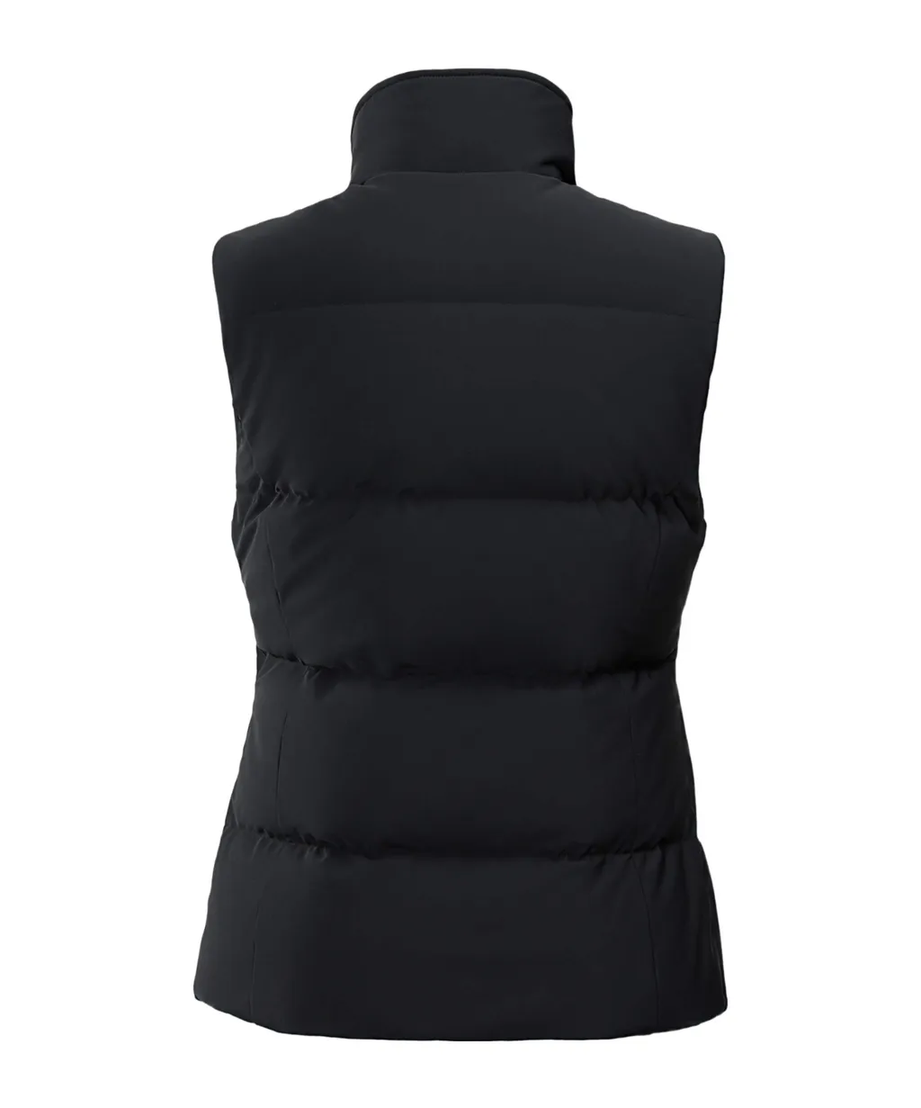 Down Vest With Standing Neck