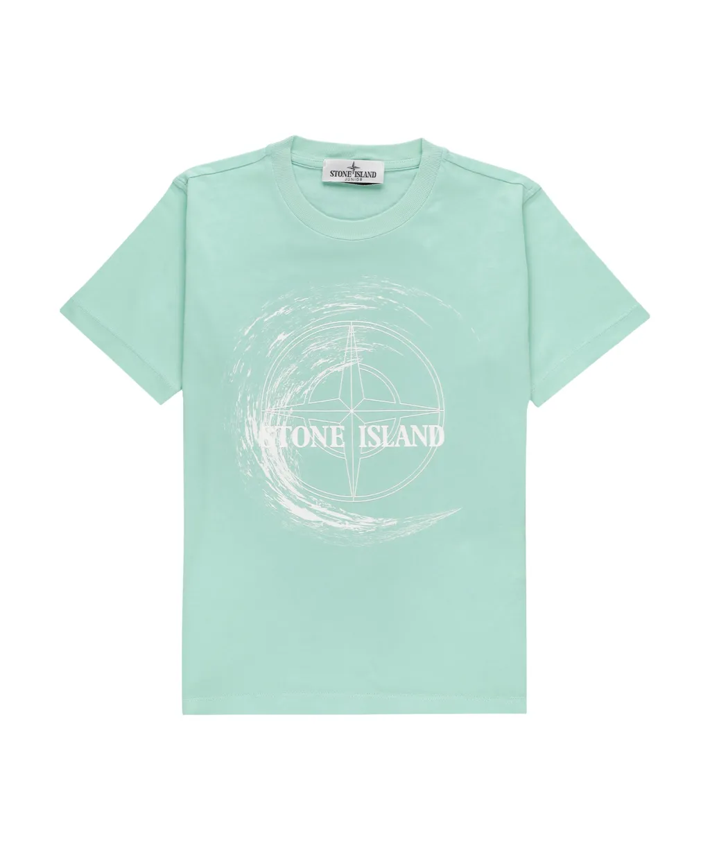Stone Island Junior Logo Printed Crewneck T-Shirt