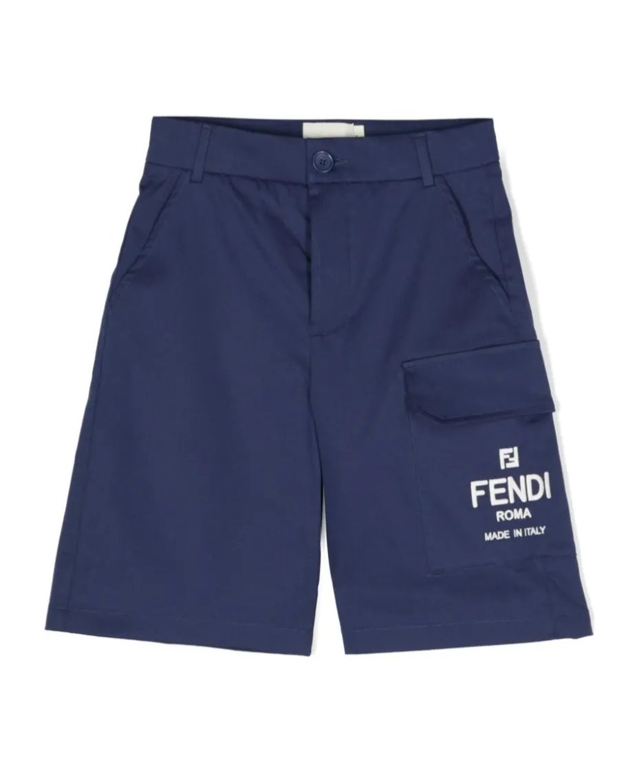 Logo-Embroidered Cotton Shorts