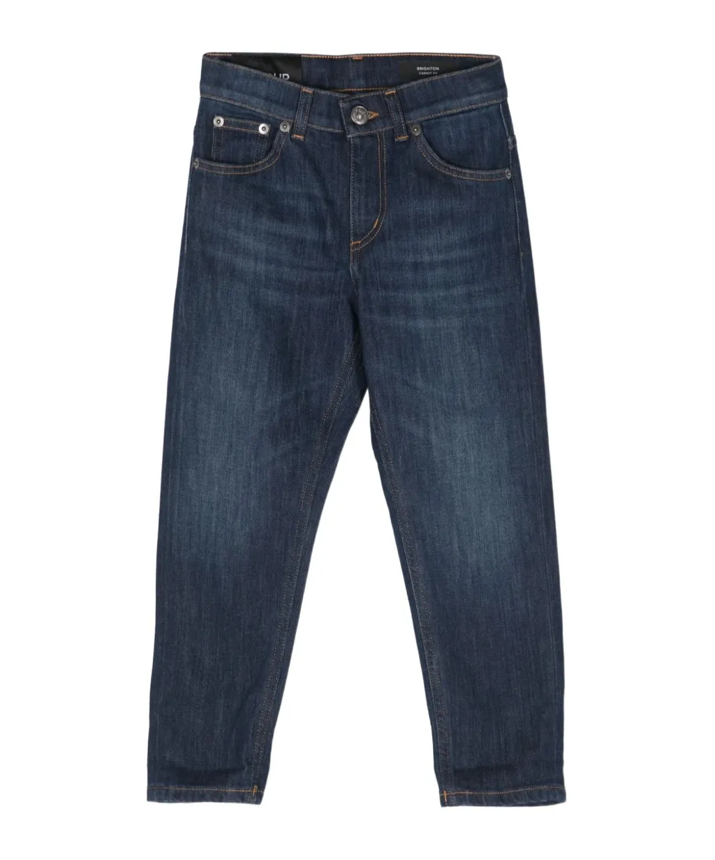 Mid-Rise Straight-Leg Jeans