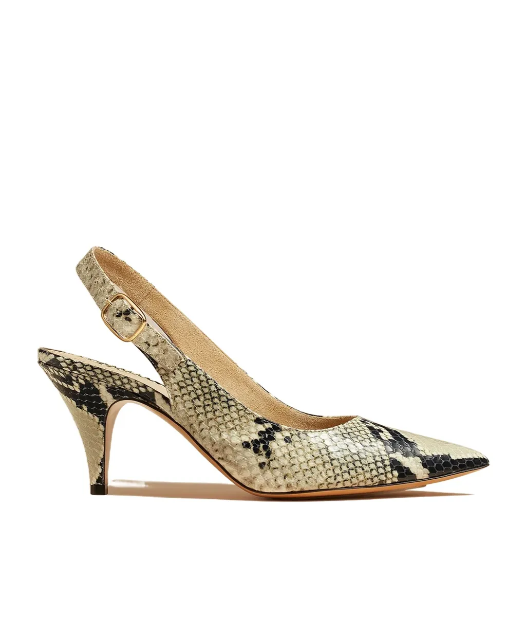 Khaite Slingback Embossed Pumps