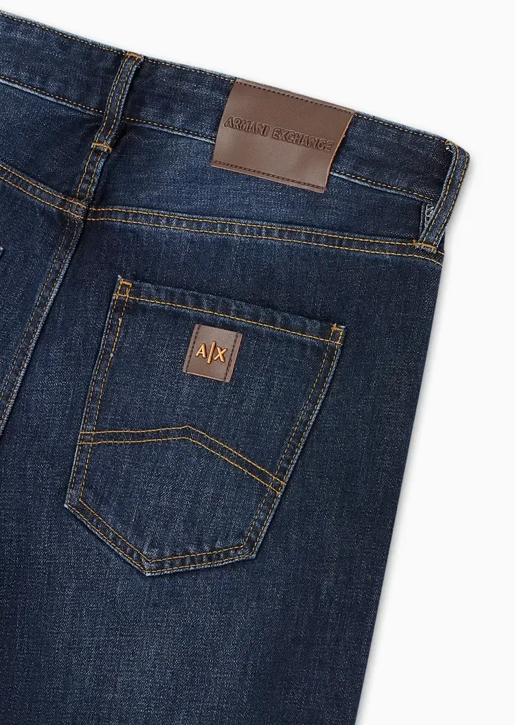 Low-Waist Button Denim Trousers