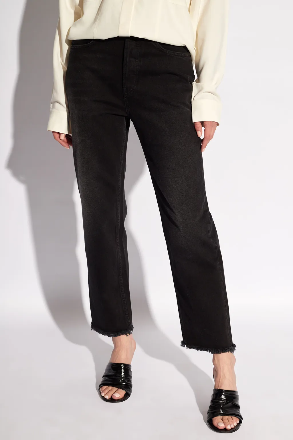 High-Rise Straight-Leg Jeans