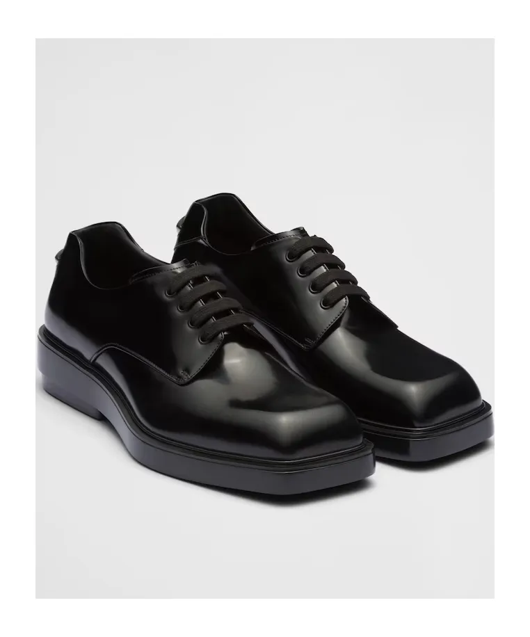 Brushed Leather Derby Shoes