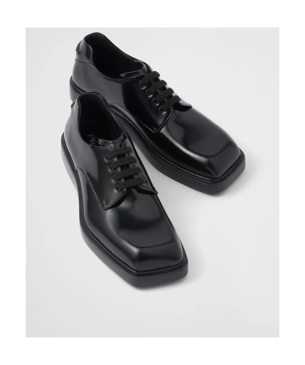 Brushed Leather Derby Shoes