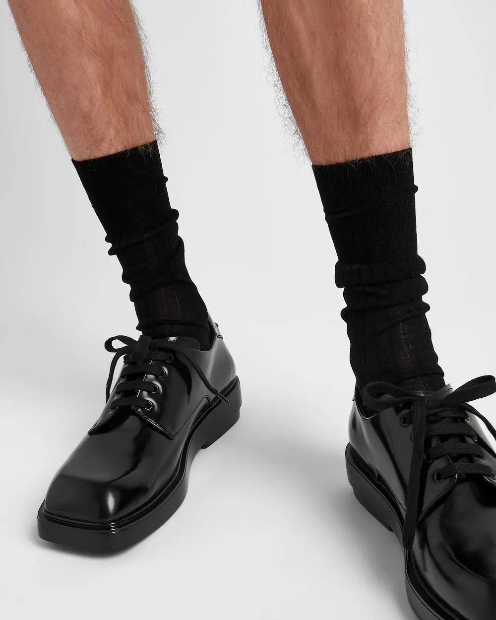 Brushed Leather Derby Shoes