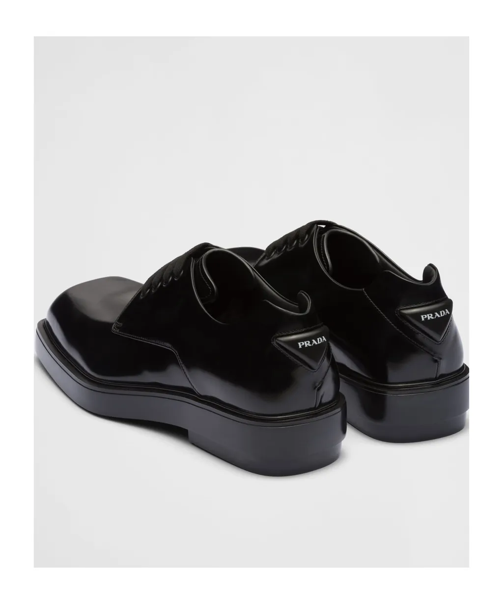 Brushed Leather Derby Shoes