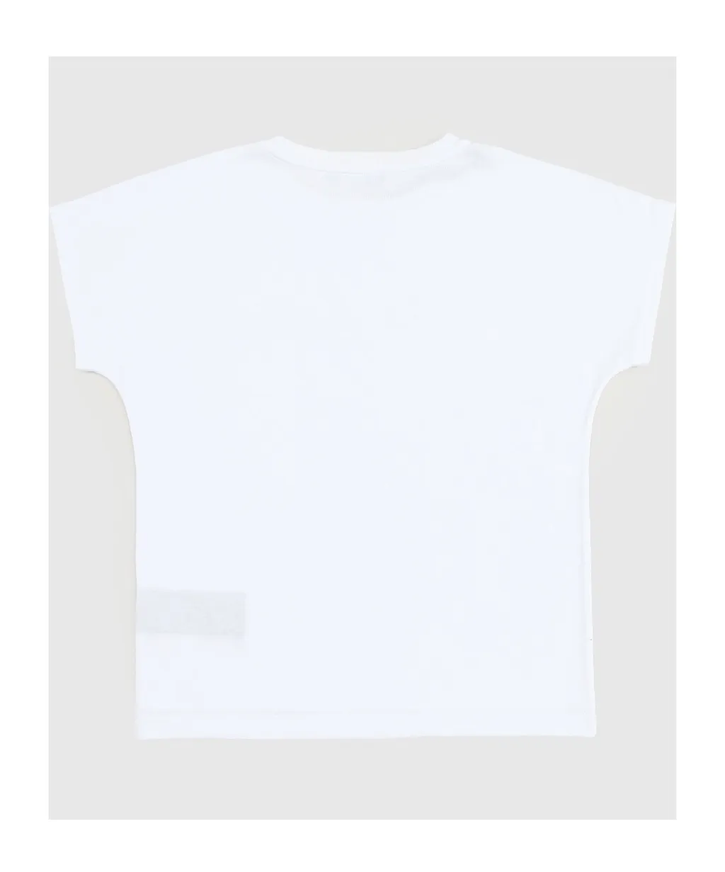 Balmain Kids Logo Embroidered Crewneck T-Shirt