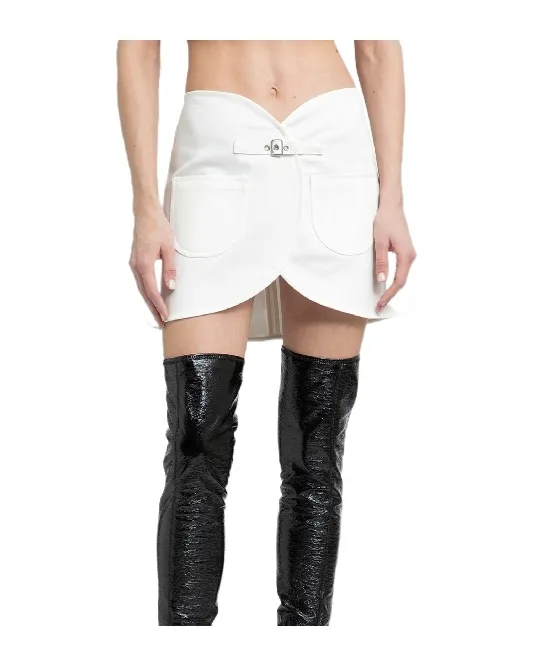 CourrÈGes Ellipse Denim Mini Skirt