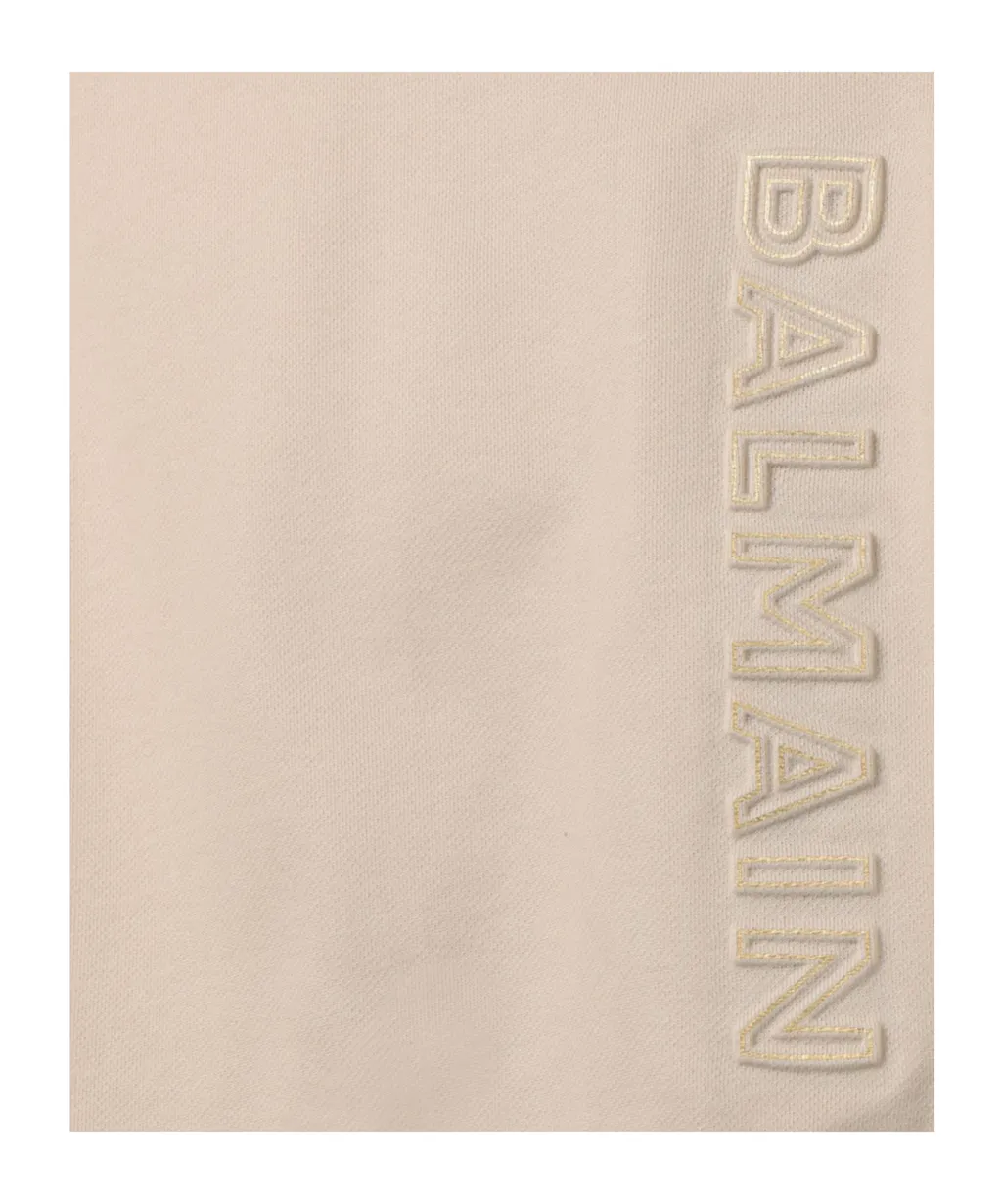 Balmain Kids Logo Embossed Crewneck Sweatshirt