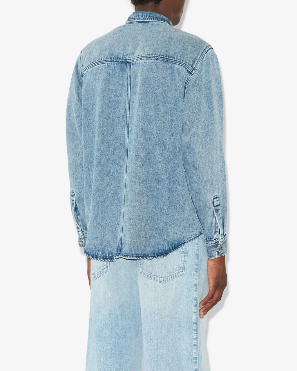 Isabel Marant Long-Sleeved Button-Up Denim Shirt