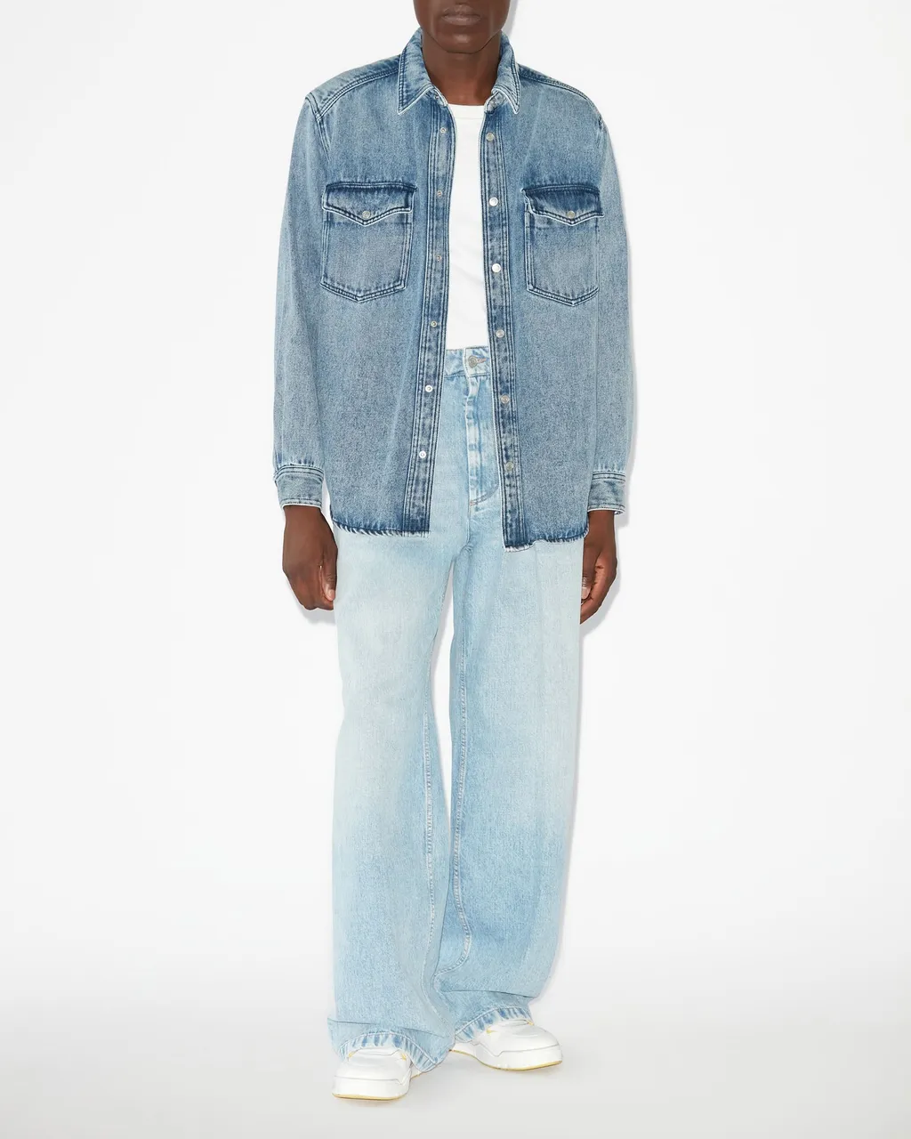 Isabel Marant Long-Sleeved Button-Up Denim Shirt