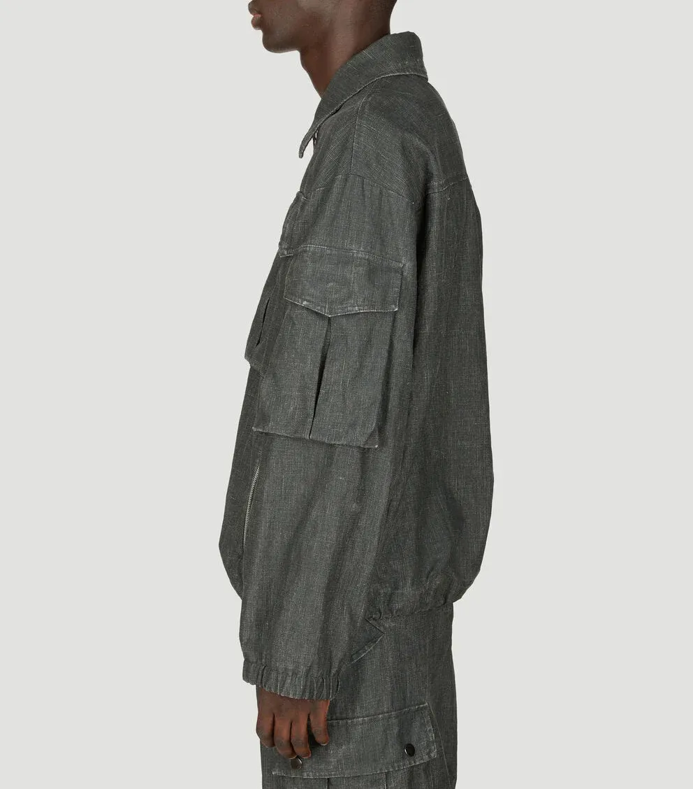 Dries Van Noten Pocket Detailed Zipped Jacket