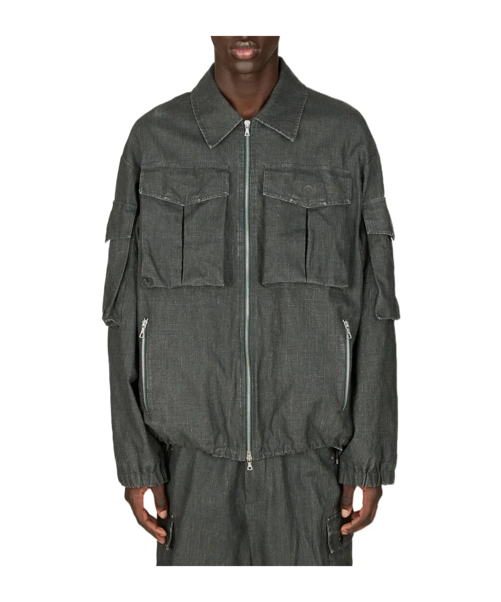Dries Van Noten Pocket Detailed Zipped Jacket