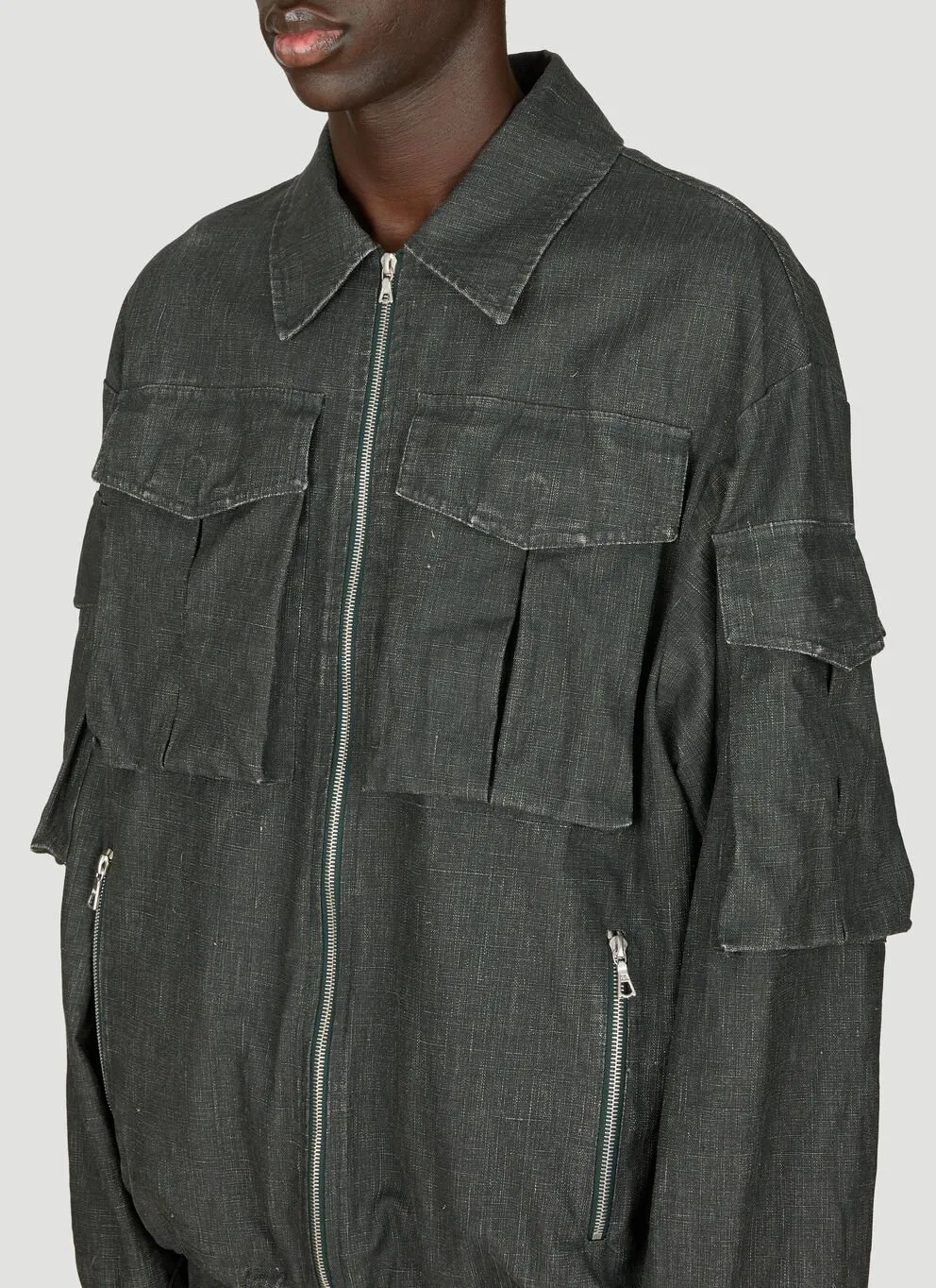 Dries Van Noten Pocket Detailed Zipped Jacket