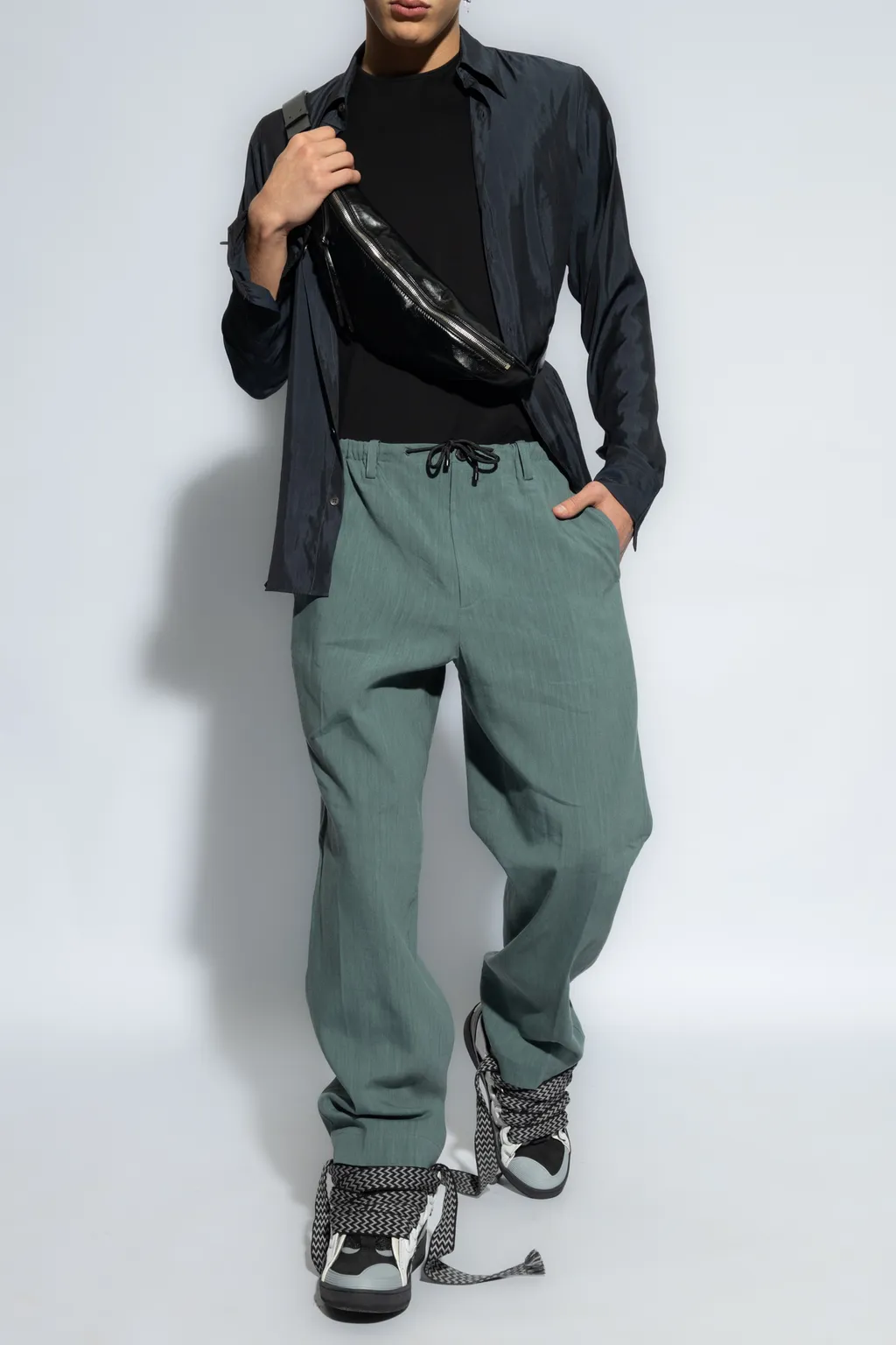 Elastic Waist Casual Pants