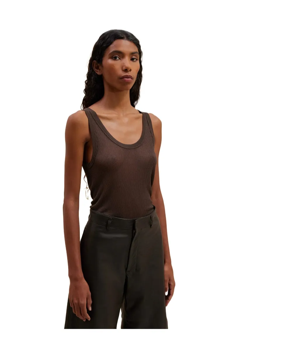 Lemaire Fine-Ribbed Scoop Neck Tank Top