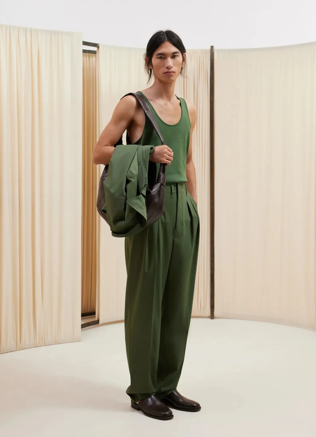Lemaire Pleated Tapered Leg Trousers