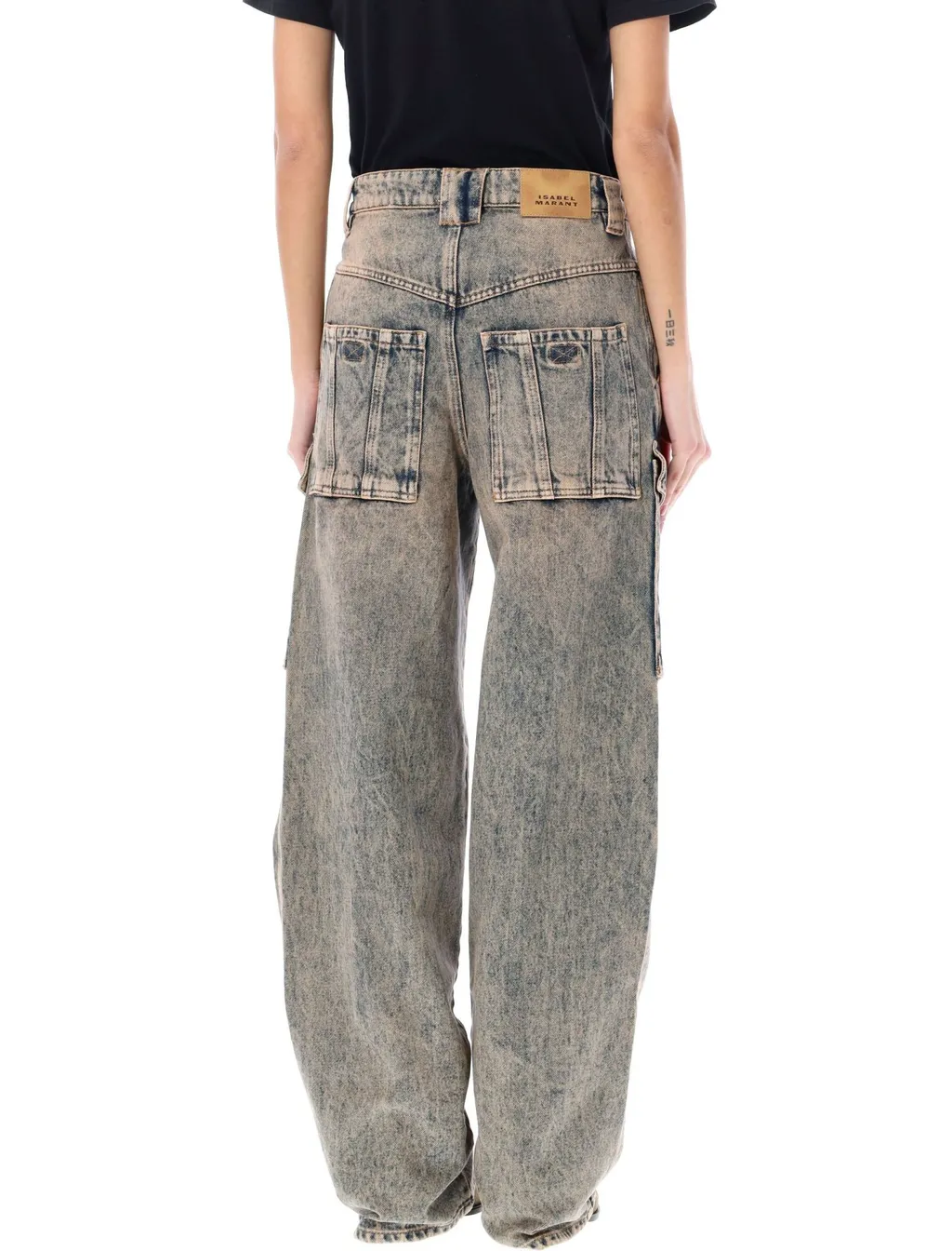 Isabel Marant ÉToile Heilani Mid-Rise Faded-Effect Cargo Jeans