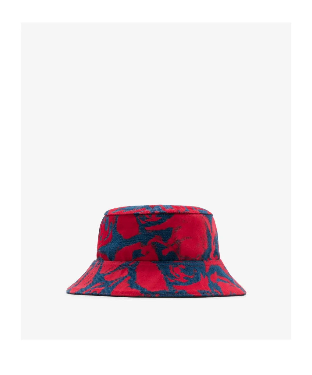 Burberry Abstract Printed Reversible Denim Bucket Hat