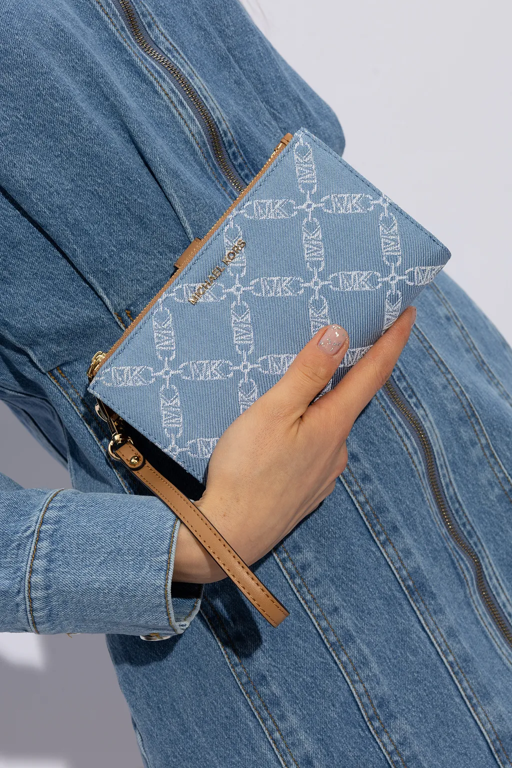 Monogram-Jacquard Denim Wallet