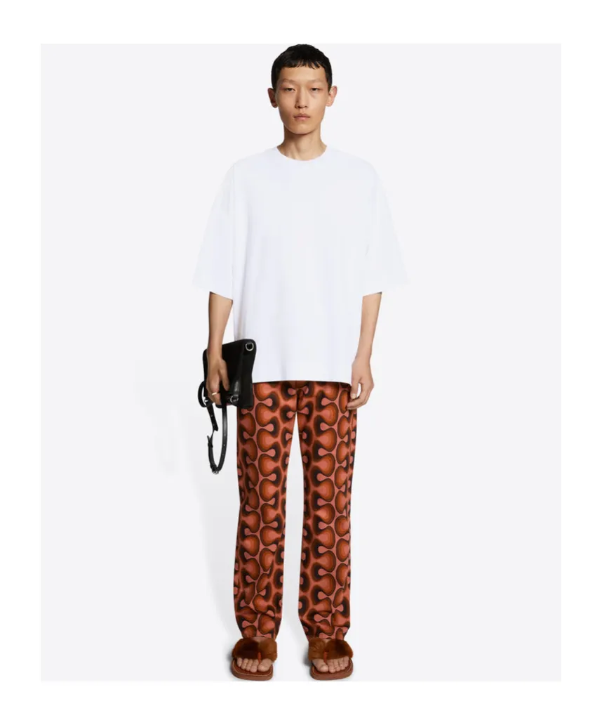 Pattern Denim Trousers