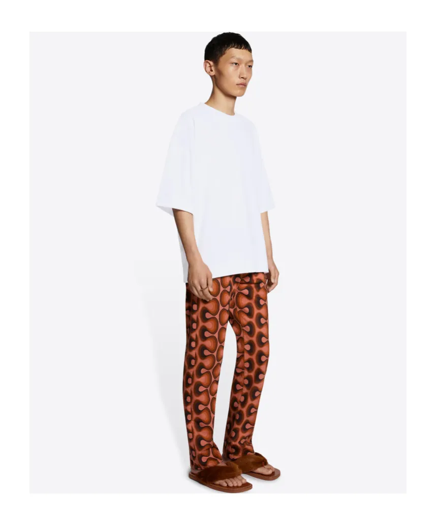 Pattern Denim Trousers