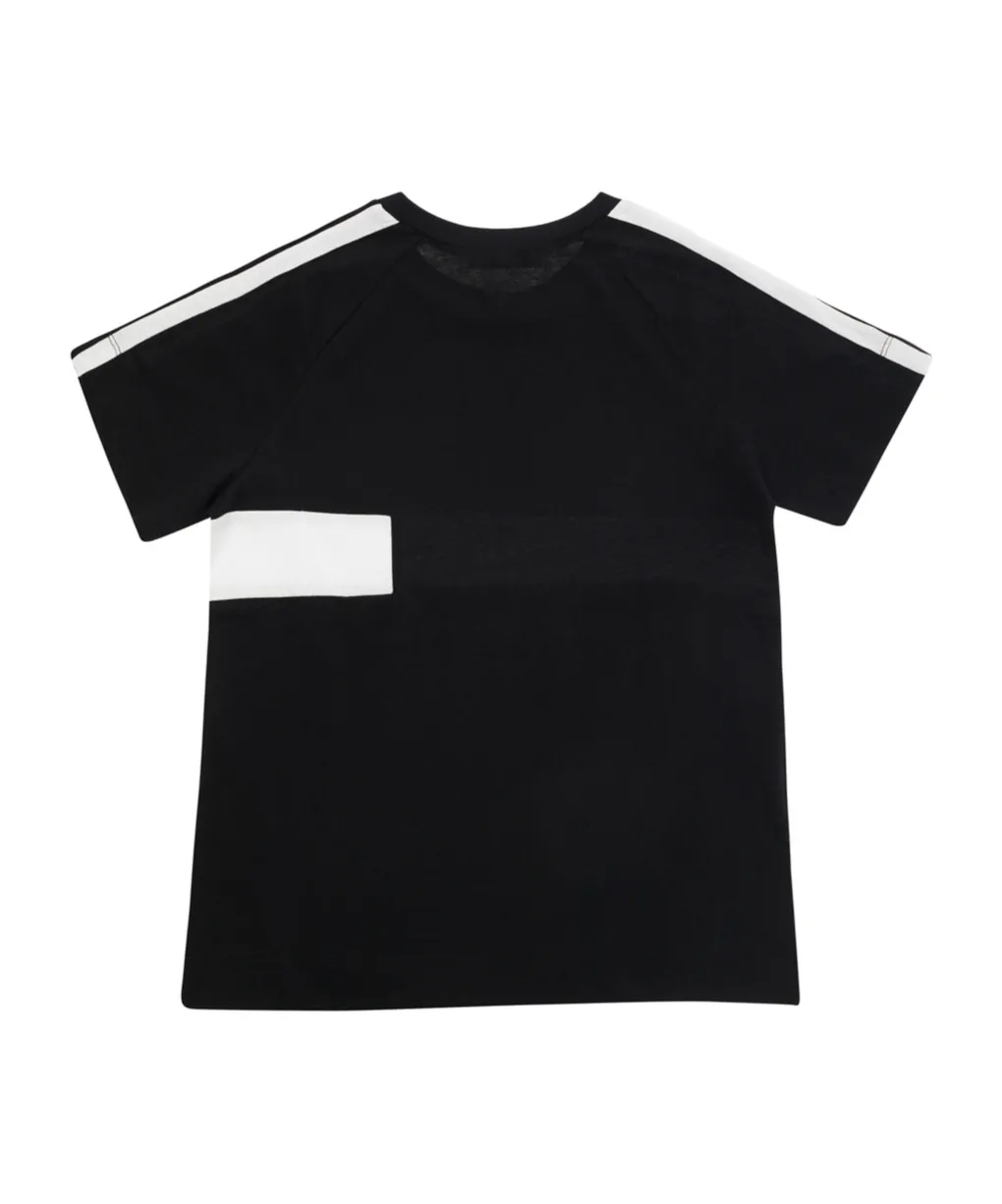 Marni Kids Stripe-Detailed Logo Printed T-Shirt
