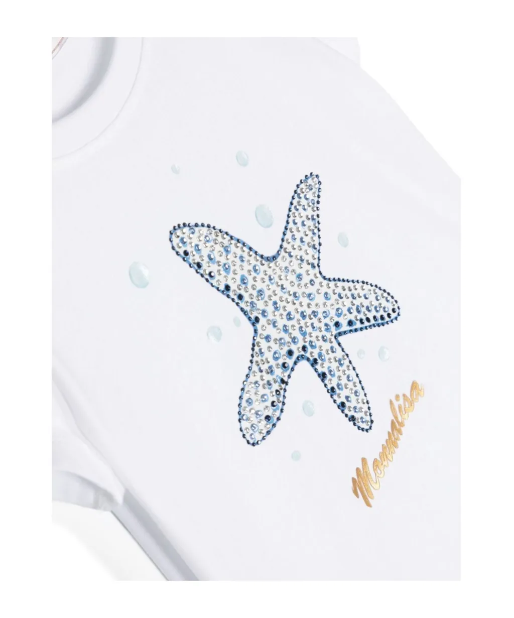 Monnalisa Starfish Embellished T-Shirt