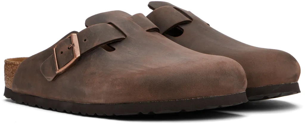Buckle-Fastening Slip-On Sandals